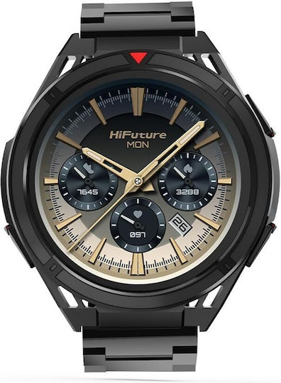 HiFuture Active 54mm Αδιάβροχο Smartwatch με Παλμογράφο (Μαύρο)