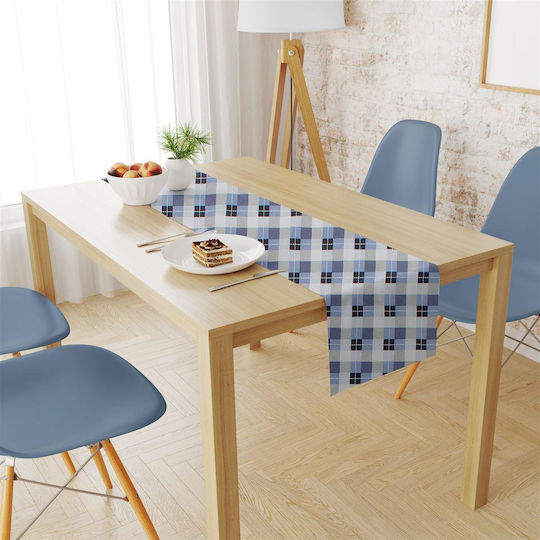 Dimcol Runner Stain Resistant Blue 40x180cm