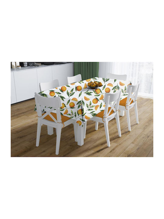Dimcol Tablecloth Stain Resistant Oranges 474 474 White-orange 140x180cm