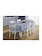 Dimcol Tablecloth Stain Resistant Blue 180x300cm