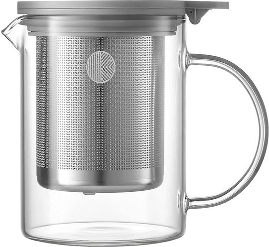 Buydeem Ceainic cu Filtru din Sticlă 500ml