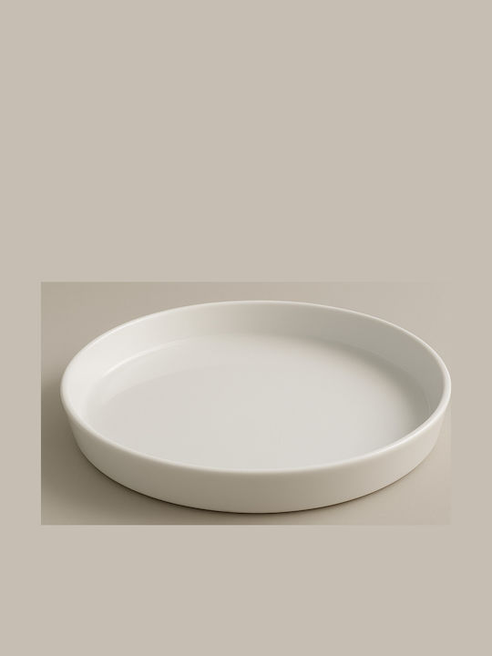 Kutahya Porselen Plate Shallow made of Porcelain White 19cm 6pcs