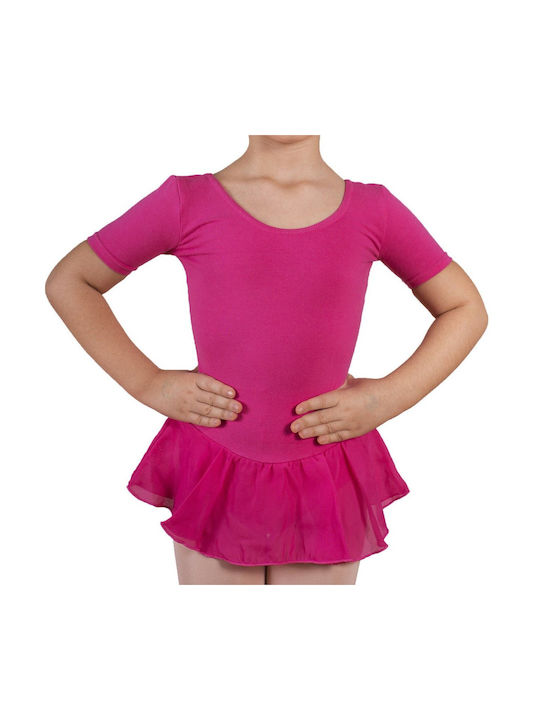 Tricou cu mânecă scurtă Body pentru copii de dans Fuchsia