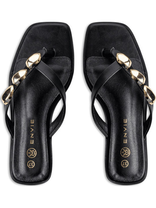 Envie Shoes Flache Sandalen für Damen in Schwar...