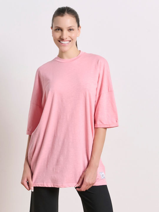 Damen Sport Bluse Kurzärmelig Pink