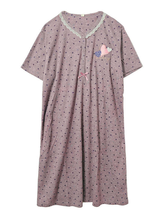 Ustyle Summer Women's Nightdress Purple