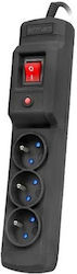 Armac Multi Power Strip Safety 3 Sockets with 3m Cable