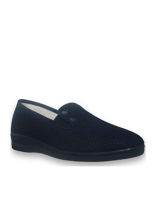 Stoff Damen Slip-Ons Blau