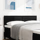 vidaXL Fabric Bed Headboard Black 144x128cm