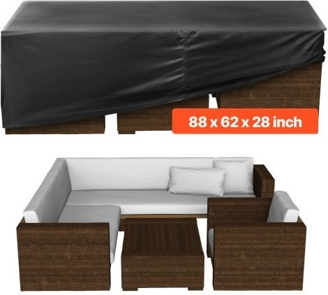 Vevor Waterproof Sofa Cover 420x420cm in Black Color