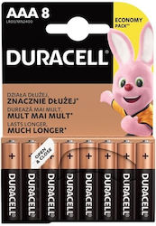 Duracell Алкална Батерия AAA LR03 1.5V 8 Броя