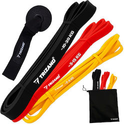 Set Resistance Bands 3 Pieces Different Resistance 2 to 30kg Yellow Red Black 00025879