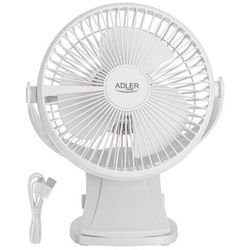 Ventilator De Birou Cu Prindere Tip Clip Reîncărcabil 15,5 Cm Rotire 360° Silențios Usb-c