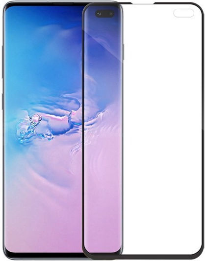 Протектор За Екран Закалено Стъкло Samsung Galaxy S10+ Черен 0.3мм Дебелина