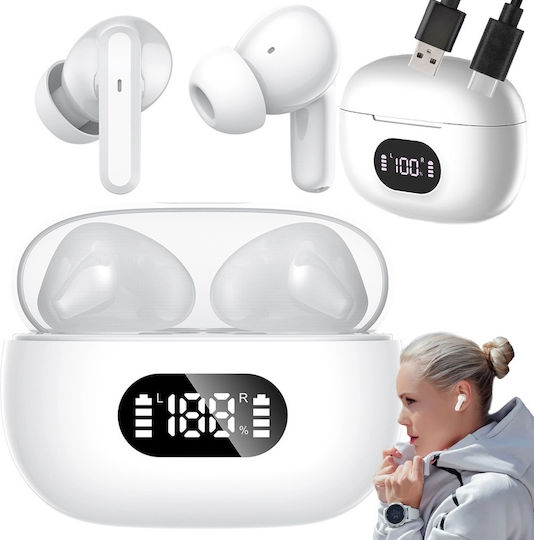 Verk Group 06355_B In-Ear Bluetooth-Freisprecheinrichtung Kopfhörer mit Ladeetui Weiß