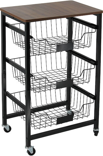 Keskor Metal Food Rack 3 Tiers Black Keskor Metal Food Rack 3 Tiers Black
