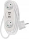 Emos Steckdosenleiste 2 Positionen mit 2 USB-A, USB-C und Kabel 2m