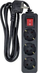 Microconnect Power Strip 3 Sockets with Cable 5m