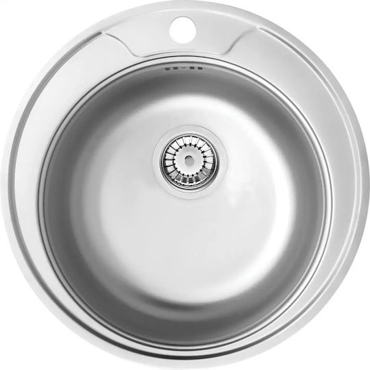 Deante ZHC 0813 Ένθετος Inox Σατινέ με Μπαταρία Μ49xΠ49cm Γκρι