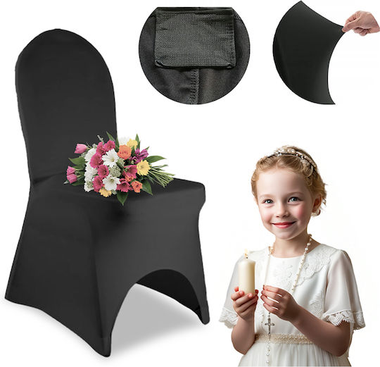 Meble odNowa Ελαστικό Κάλυμμα Καρέκλας Black 100cm