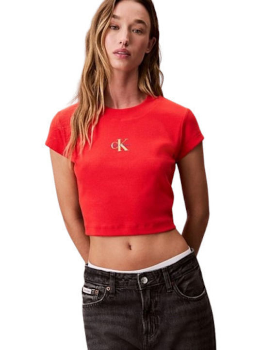 Calvin Klein Damen T-Shirt Rot