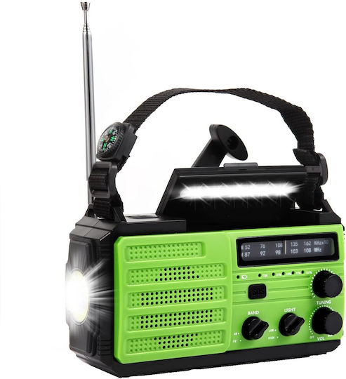 X001OLF9UN Tabletop Radio Solar with USB Green