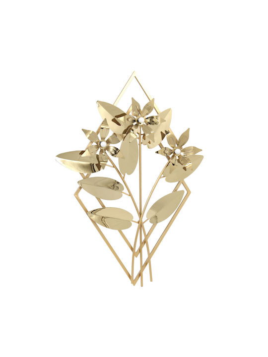 Keskor Wall Decor Gold Made of Metal 60x42cm