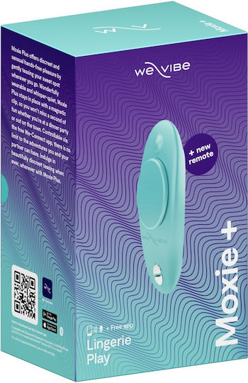 We-Vibe Moxie+ Mini Δονητής για Ζευγάρια με Απομακρυσμένο Έλεγχο 8.4cm Τιρκουάζ