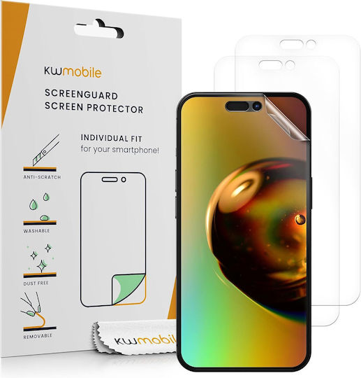 KWmobile Защитен екран 3бр (iPhone 15 Plus)