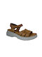 Women's Flat Sandals Anatomic Flatforms in Tabac Brown Color
