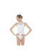 Plie Bodysuit White for Ballet