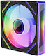 1STPLAYER FC7R Infinity Mirror Reverse Blade Case Fan 120mm (47.65cfm) with ARGB Lighting and 4-Pin PWM Connection