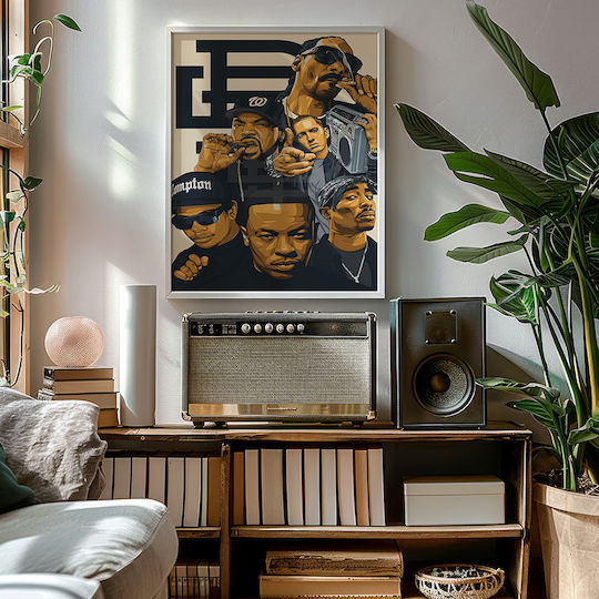 Music Poster Rap Legends Ms093 21cm X 30cm White Frame PVC