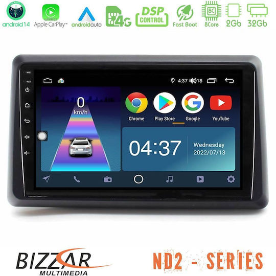 Bizzar Автомобилна Аудио Система (Блутут/USB/WiFi/GPS/Apple-Carplay/Android-Auto) с Тъчскрийн 9"