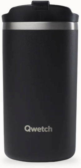 Qwetch Glass Thermos Stainless Steel BPA Free 350ml Qwetch Black
