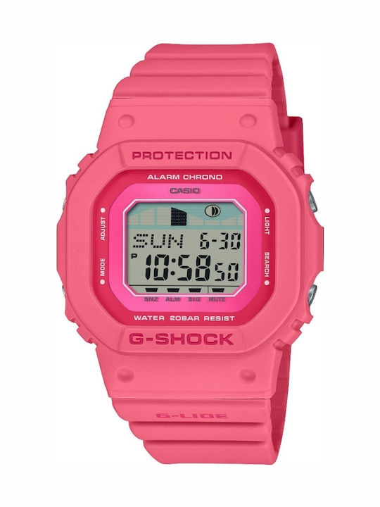 Casio G-shock Digital Ceas de Damă cu Roz Curea din Cauciuc GLX