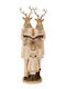 Iliadis White Polyresin Reindeer Family Dancing 15x11x42cm