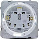 Ospel Single Power Socket Waterproof with Lid White