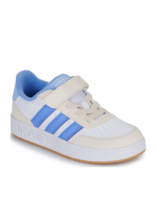 adidas BREAKBASE Παιδικά Sneakers με Σκρατς Λευκά
