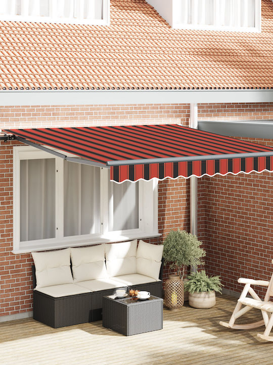 vidaXL Terrace Wall Tent with LED Light Orange ...