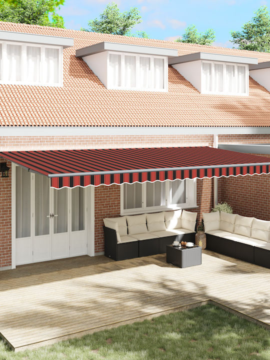 vidaXL Terrace Wall Tent with LED Light Orange ...