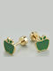 Apple Hypoallergenic Gold Plated Kids Earrings Studs from Steel