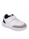 Kids Sneakers with Hoop & Loop Closure White