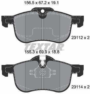 Brake Pads Front Rover 75 Mng Zt 1800 13-55 23112 23113 23114 1355-4377