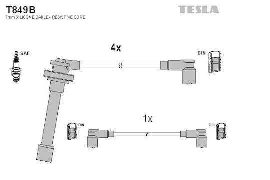 Σετ Μπουζ Δια Nissan Primera 1.6 16v-sunny 1.4-1.6 90-92 10 T849b-356