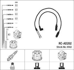 Spark Plug Set For Seat Ibiza 1.0-1.6 93->99 Cordoba Toledo 1.6-1 T731b-356