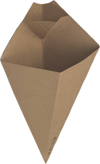 Kraft Χάρτινος Κώνος Πατάτας Kraft 9x16.2x22.5εκ.