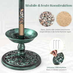 Costway Decorative Stone Garden Metal 43cmx43cmx110cm PZ10007QT