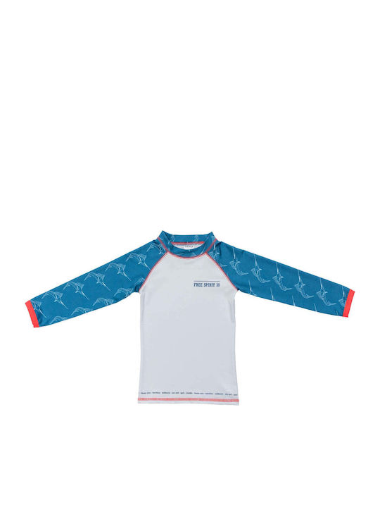 Ducksday Kids Swimwear Long Sleeve Shirt White