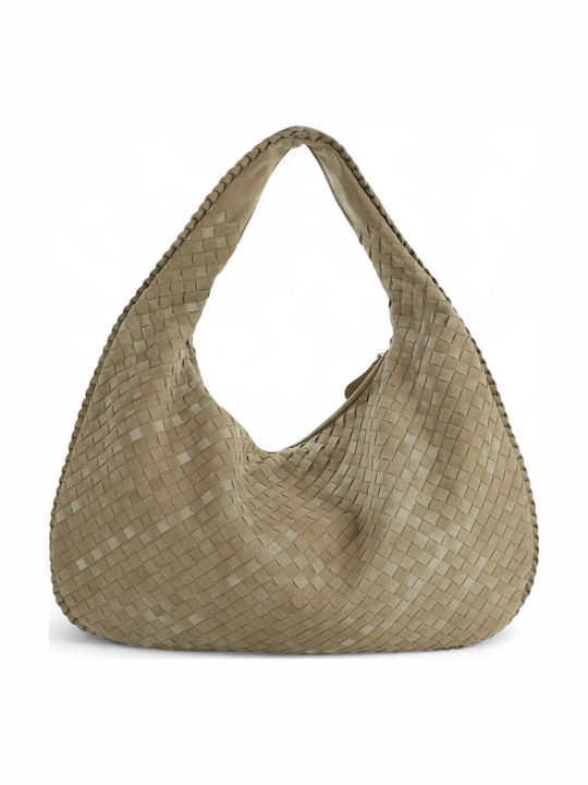 Passaggio Leather Γυναικεία Τσάντα Ώμου Taupe